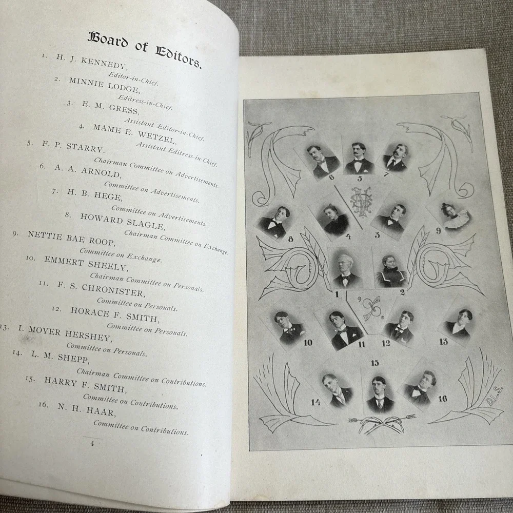Shippensburg University Normal Literary Gazette 1896 Pennsylvania Antique Colleg